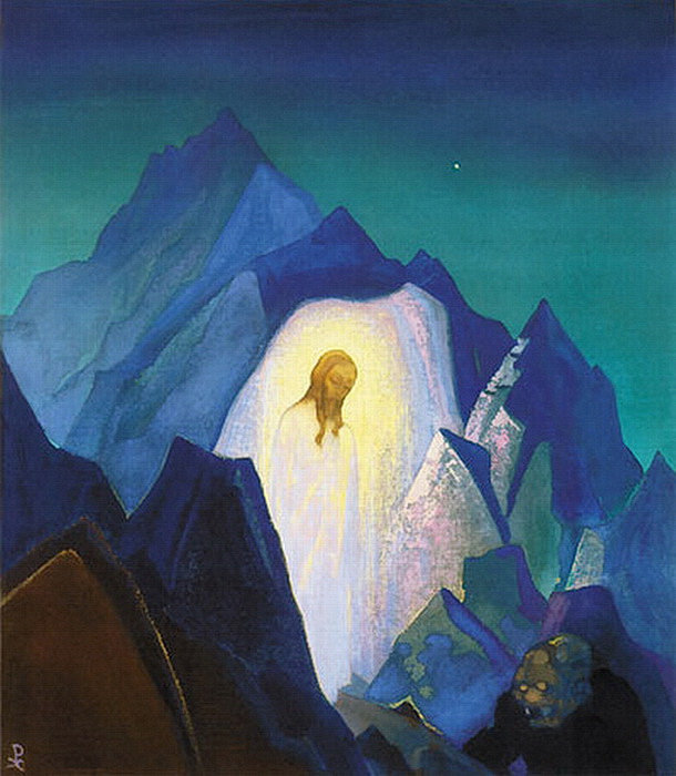 Н.К. Рерих. Христос в пустыне. 1933 г.