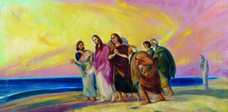 С.Н. Рерих. Христос с учениками. Конец 1930-х - начало 1940-х гг.