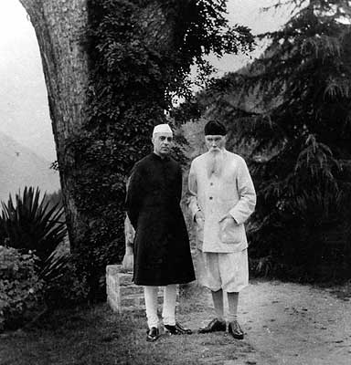 Дж. Неру и Н.К. Рерих. 1942 г. Наггар, Индия.